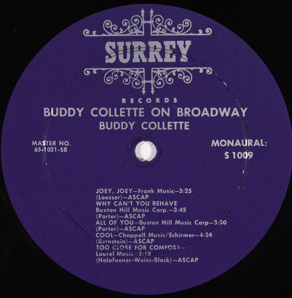 Buddy Collette : On Broadway (LP, Mono, RE)
