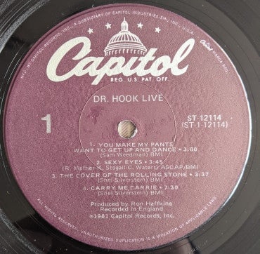 Dr. Hook : Live (LP, Album, Jac)