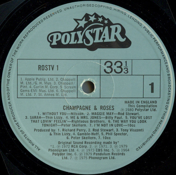 Various : Champagne And Roses (LP, Comp)