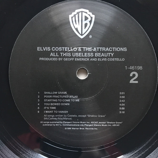 Elvis Costello & The Attractions : All This Useless Beauty (LP, Album)