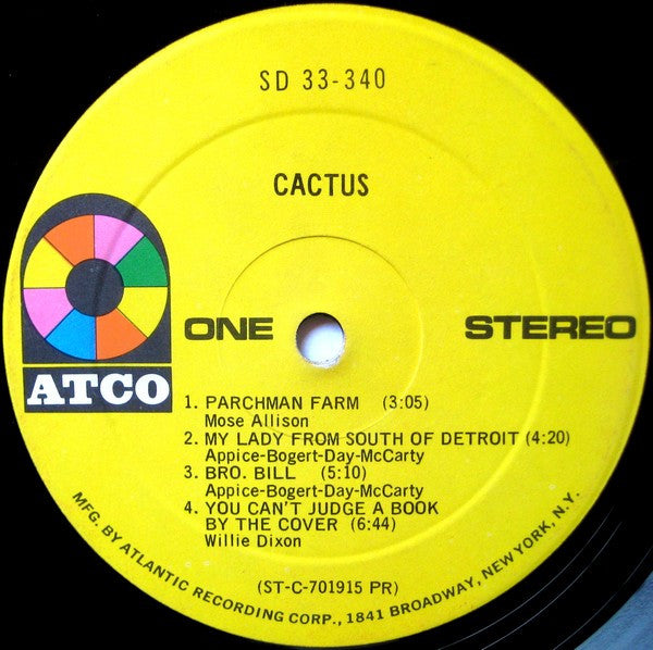 Cactus (3) : Cactus (LP, Album, PR )