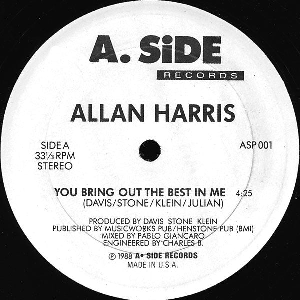 Allan Harris (5) : You Bring Out The Best In Me (12")
