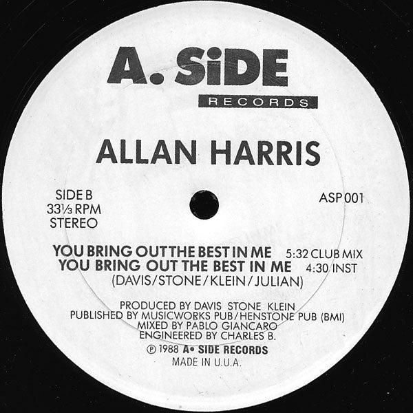 Allan Harris (5) : You Bring Out The Best In Me (12")