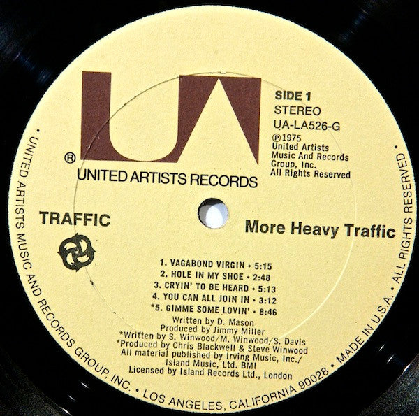 Traffic : More Heavy Traffic (LP, Album, Comp, All)