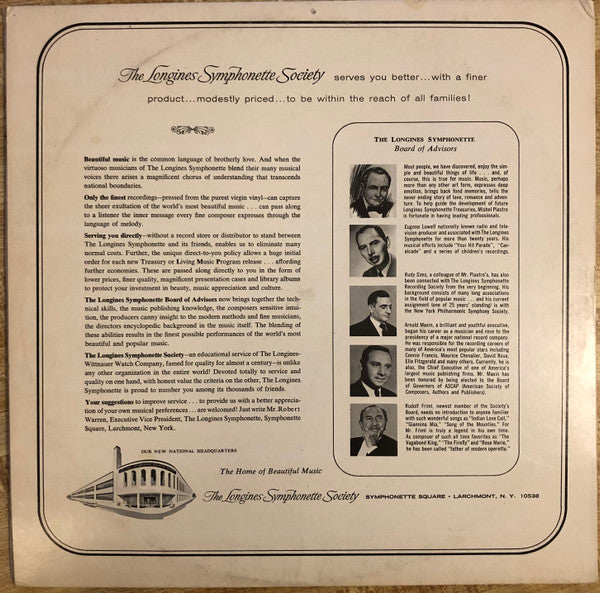 The Longines Symphonette : Masterpieces Of Music (LP, Comp, Promo)