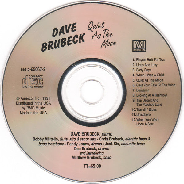 Dave Brubeck : Quiet As The Moon (CD, Album)