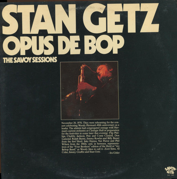 Stan Getz : Opus De Bop (LP, Comp)