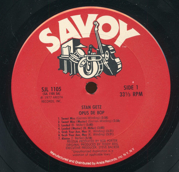 Stan Getz : Opus De Bop (LP, Comp)