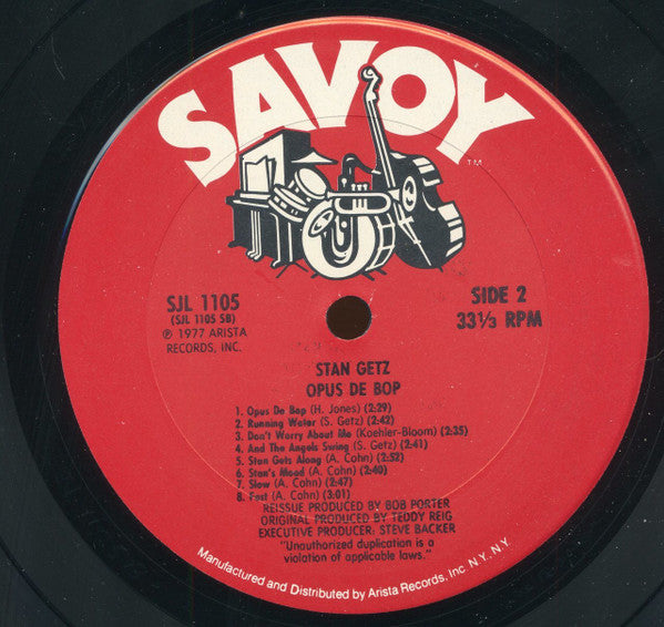 Stan Getz : Opus De Bop (LP, Comp)