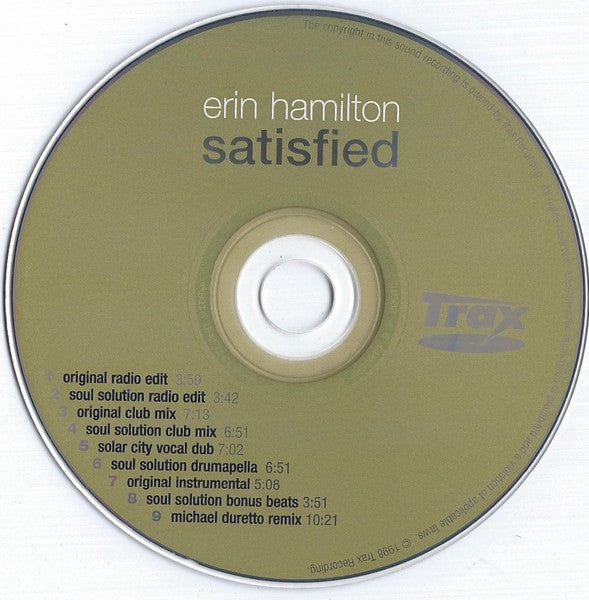 Erin Hamilton : Satisfied (CD, Maxi)