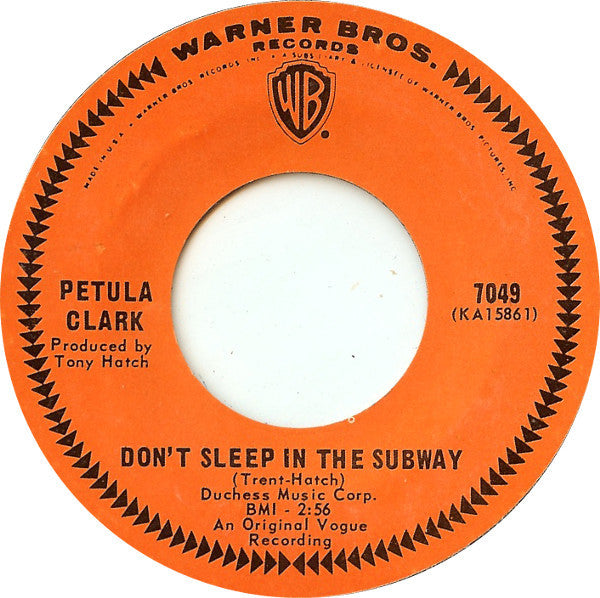 Petula Clark : Don't Sleep In The Subway (7", Single, Styrene)