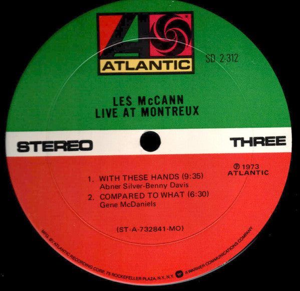 Les McCann : Live At Montreux (2xLP, Album, RE, MO )