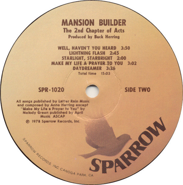 The 2nd Chapter Of Acts* : Mansion Builder (LP, Album)