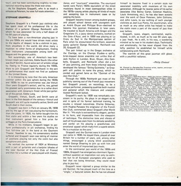 Oscar Peterson, Stéphane Grappelli : Peterson/Grappelli (2xLP, Album, Ter)