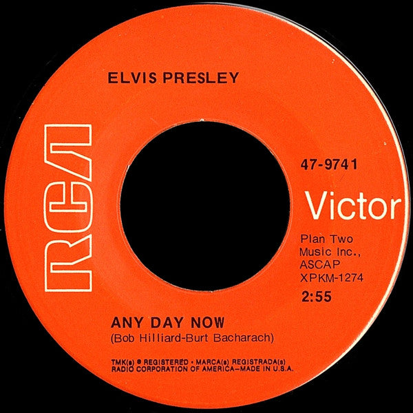 Elvis* : In The Ghetto / Any Day Now (7", Mono)