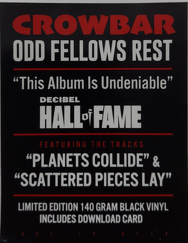 Crowbar (2) : Odd Fellows Rest (2x12", Album, Ltd, RE, 140)