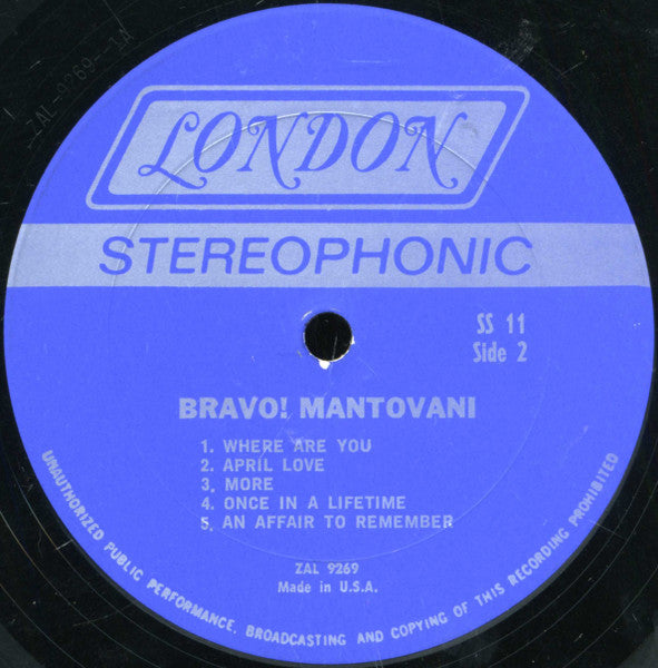 Mantovani : Bravo, Mantovani (LP)