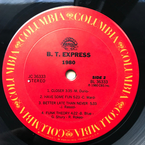 B.T. Express : 1980 (LP, Album, Pit)