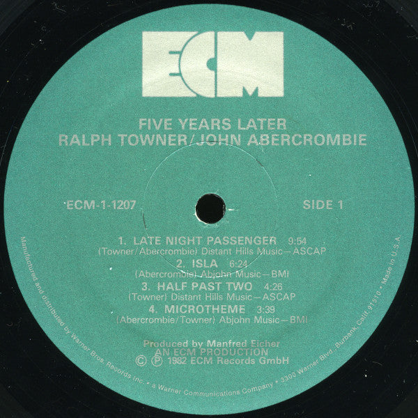 Ralph Towner / John Abercrombie : Five Years Later (LP, Album)