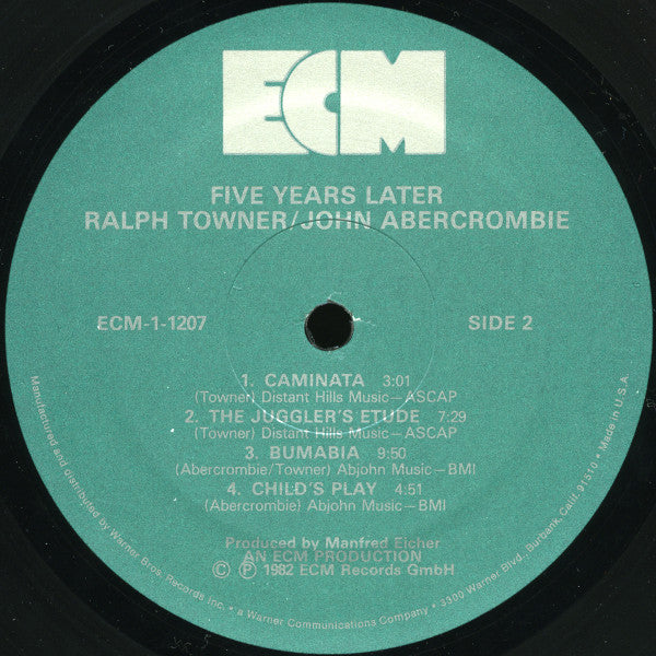 Ralph Towner / John Abercrombie : Five Years Later (LP, Album)