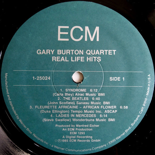 Gary Burton Quartet : Real Life Hits (LP, Album, Wak)