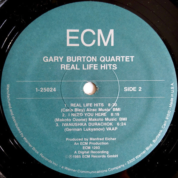 Gary Burton Quartet : Real Life Hits (LP, Album, Wak)