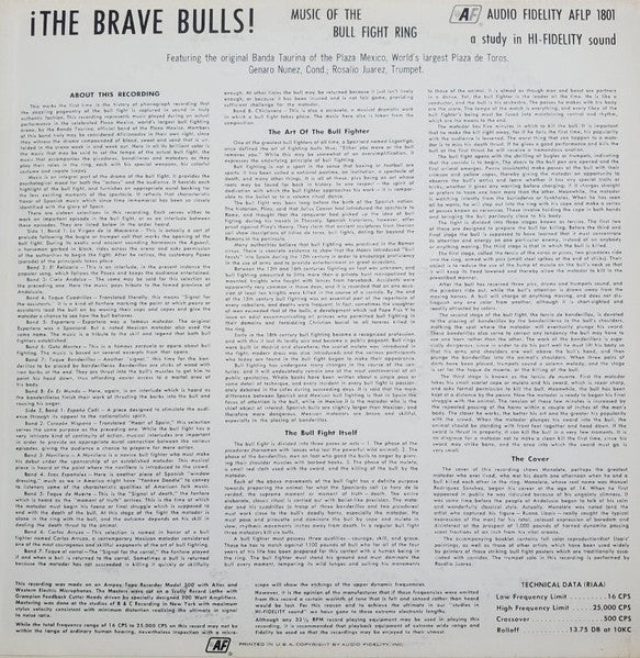 Banda Taurina : ¡The Brave Bulls! (LP, Album, Mono)