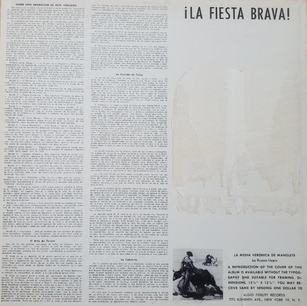 Banda Taurina : ¡The Brave Bulls! (LP, Album, Mono)