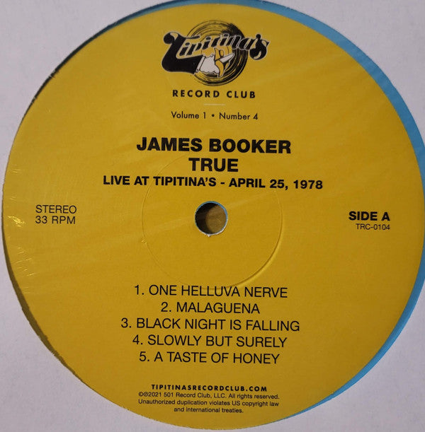 James Booker : True: Live At Tipitina's - April 25, 1978 (LP, Album, Club, Sky)
