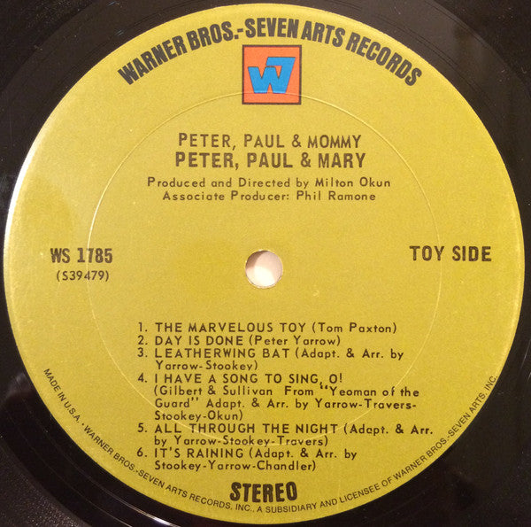 Peter, Paul & Mary : Peter, Paul And Mommy (LP, Album, Pit)