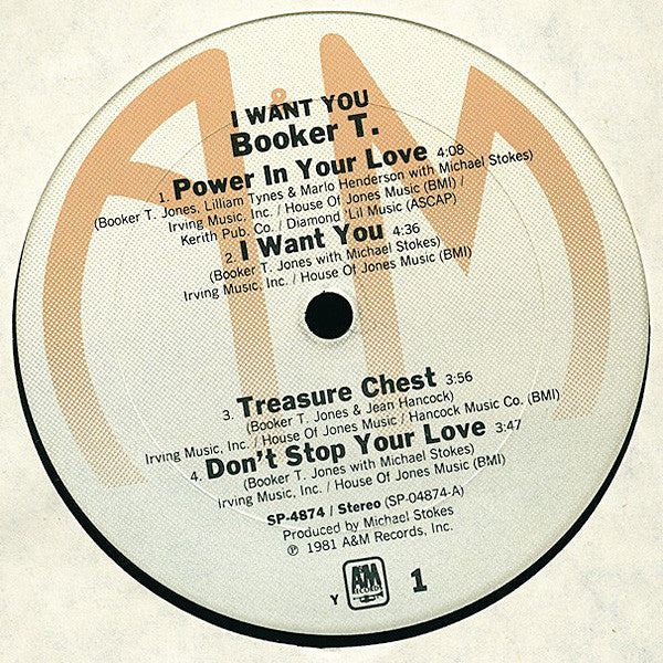Booker T.* : I Want You (LP, Album, Ter)