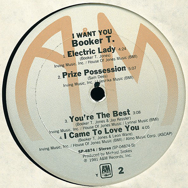 Booker T.* : I Want You (LP, Album, Ter)