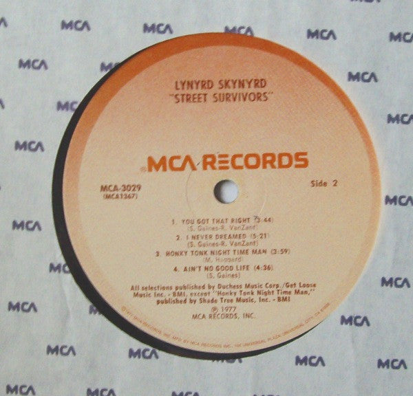 Lynyrd Skynyrd : Street Survivors (LP, Album, RE, Pin)