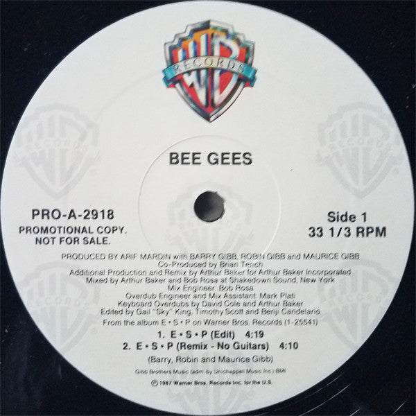 Bee Gees : E · S · P (12", Promo)