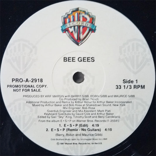 Bee Gees : E · S · P (12", Promo)