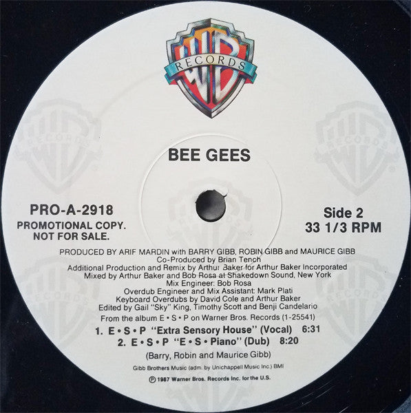 Bee Gees : E · S · P (12", Promo)