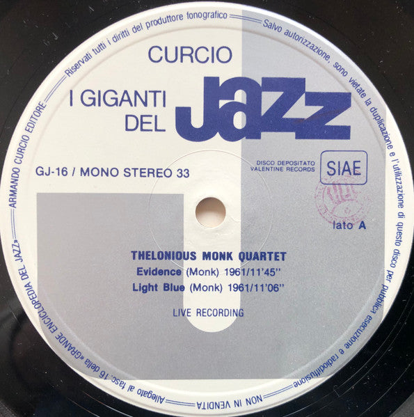 Charlie Mingus*, Thelonious Monk, John Coltrane, Eric Dolphy : I Giganti Del Jazz Vol. 16 (LP, Comp)