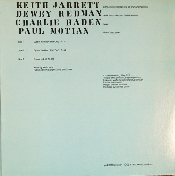 Keith Jarrett : Eyes Of The Heart (LP, Album + LP, S/Sided + Album)