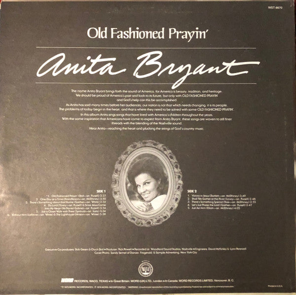 Anita Bryant : Old Fashioned Prayin' (LP)