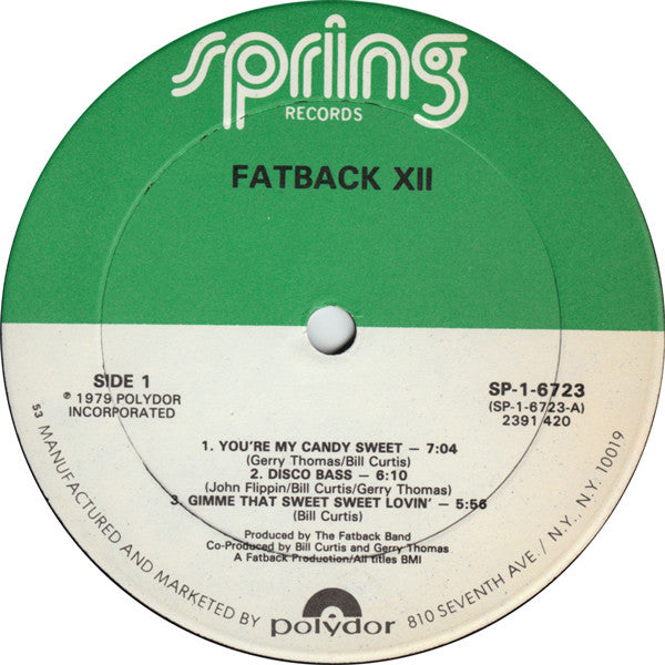 Fatback* : Fatback XII (LP, Album, 53 )