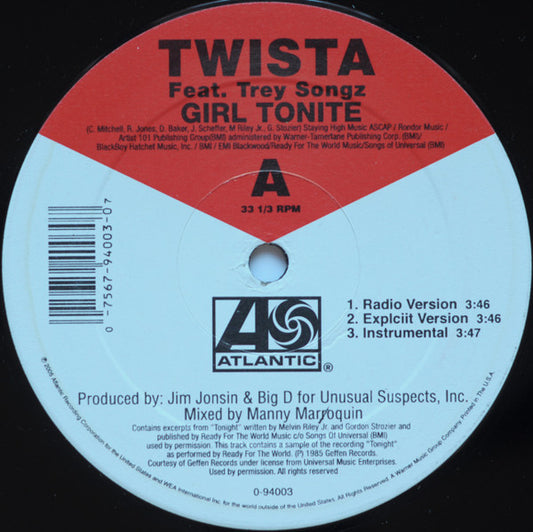 Twista : Girl Tonite (12")