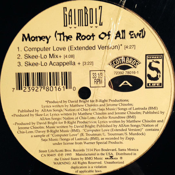 Gaimboiz : Money (The Root Of All Evil) (12")