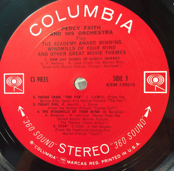 Percy Faith And His Orchestra* : Percy Faith And His Orchestra Play The Academy Award Winning Theme From "The Thomas Crown Affair" And Other Great Movie Themes (LP, Album)