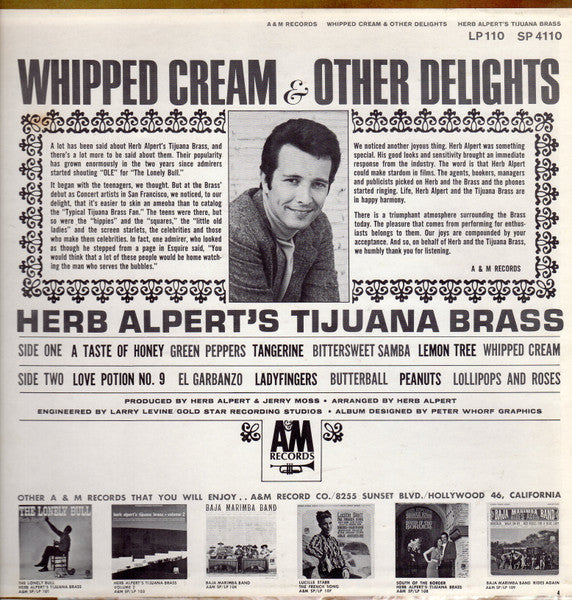 Herb Alpert's Tijuana Brass* : Whipped Cream & Other Delights (LP, Album)