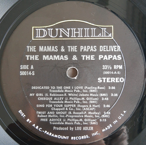The Mamas & The Papas : Deliver (LP, Album, Mon)