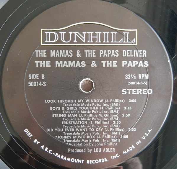 The Mamas & The Papas : Deliver (LP, Album, Mon)