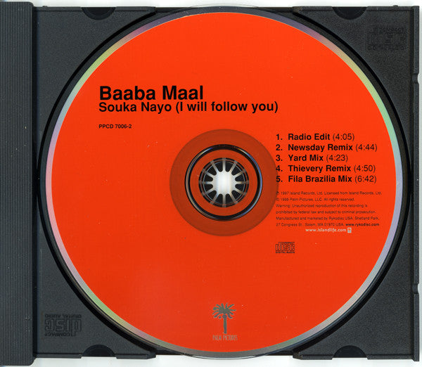 Baaba Maal : Souka Nayo (I Will Follow You) (CD, Maxi)