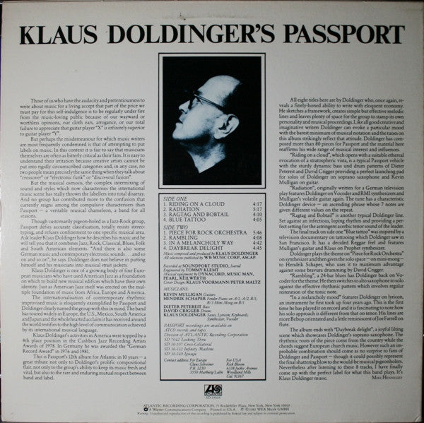 Passport (2) : Blue Tattoo (LP, Album, Spe)
