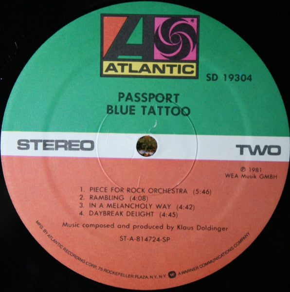 Passport (2) : Blue Tattoo (LP, Album, Spe)