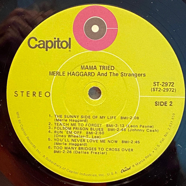 Merle Haggard And The Strangers (5) : Mama Tried (LP, Album, RM, Win)